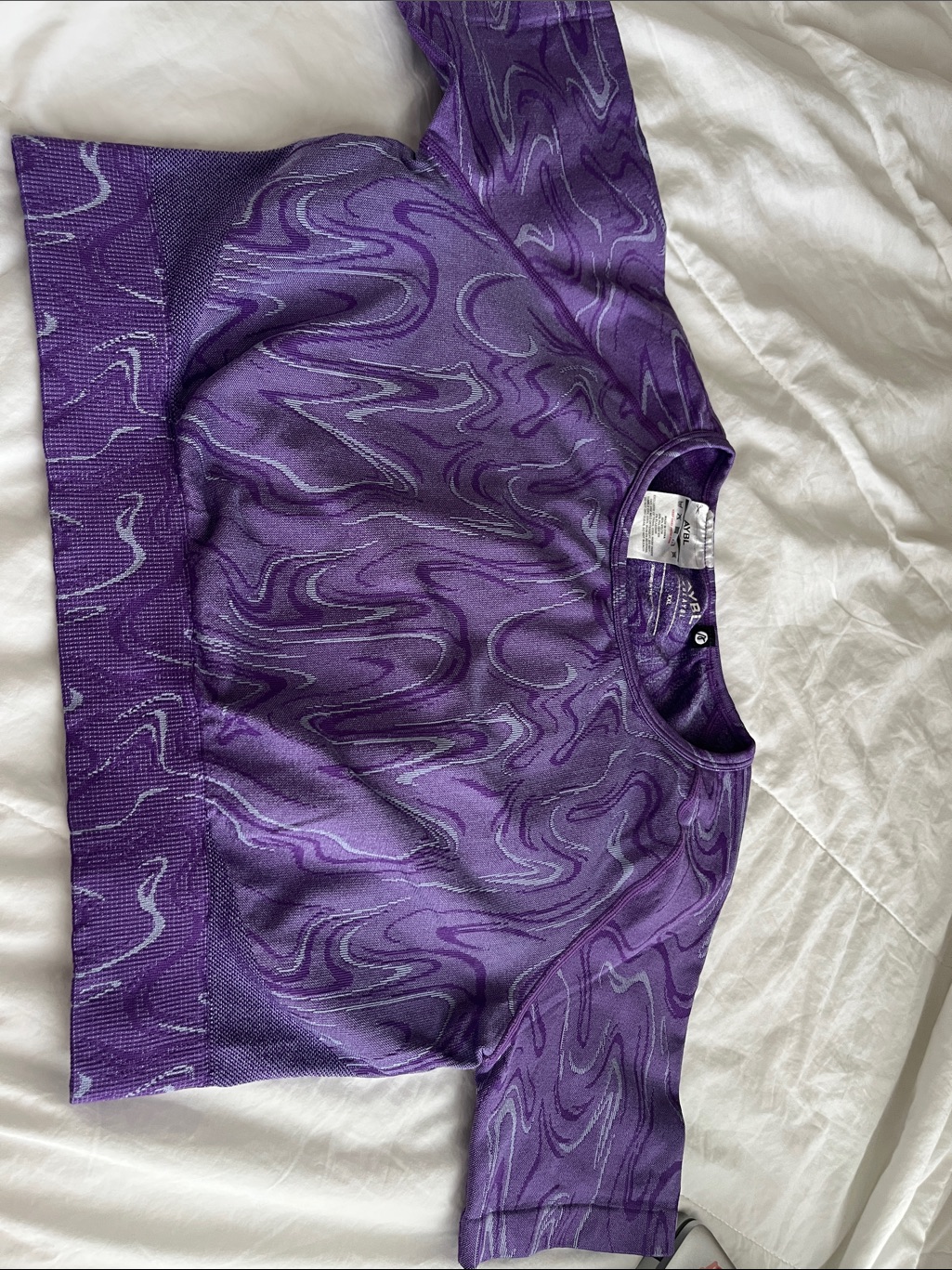 Aybl Purple Marble Crop Top
